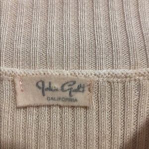 brandy melvillle light pink mod turtle neck top